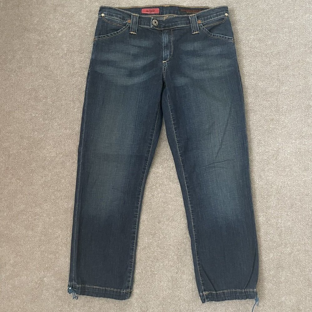AG Adriano Goldschmied Crop Jeans Womens 26 The Split Capri Dark Wash Stretch